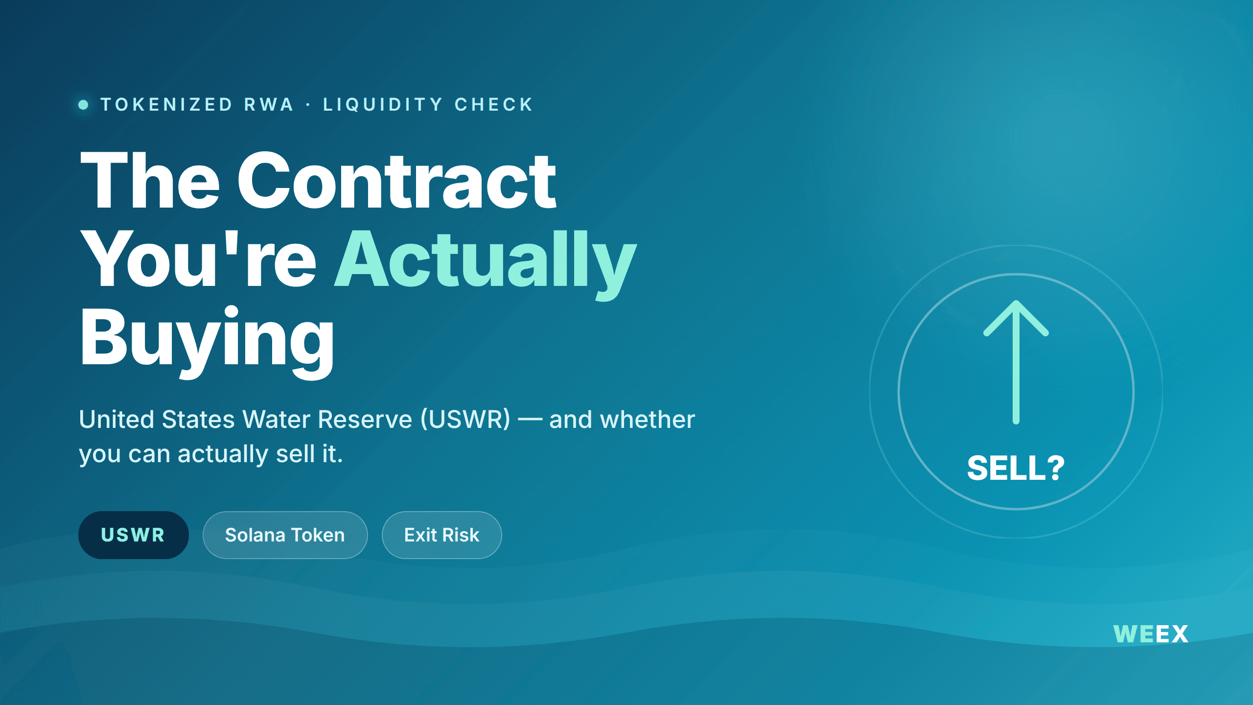 United States Water Reserve (USWR)：你实际购买的合约以及能否卖出